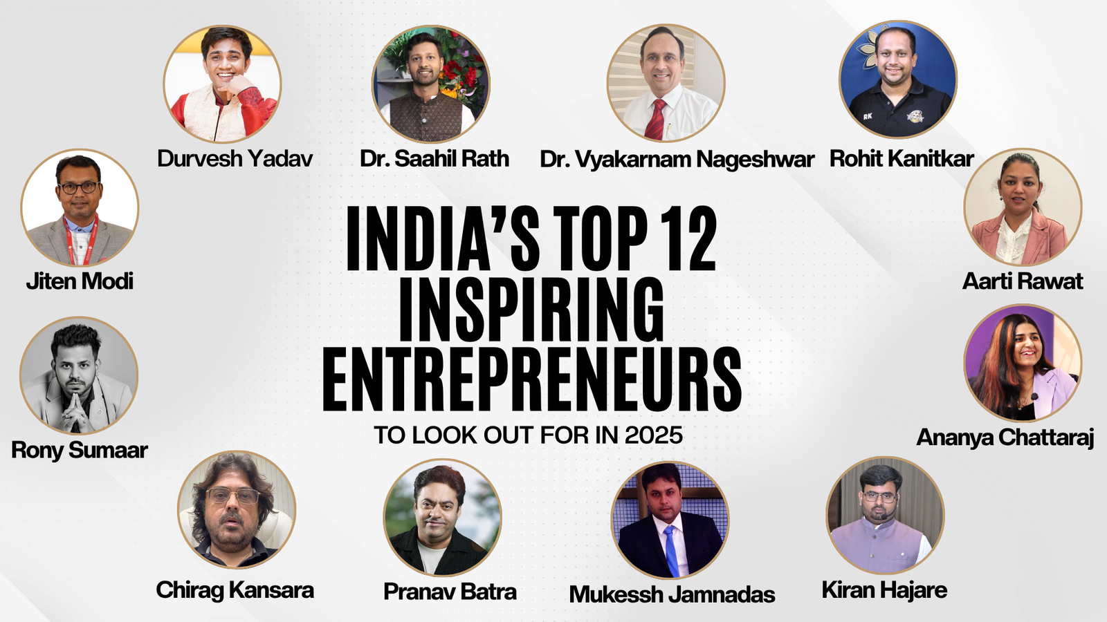 India’s Top 12 Inspiring Entrepreneurs to Look Out for In 2025.
