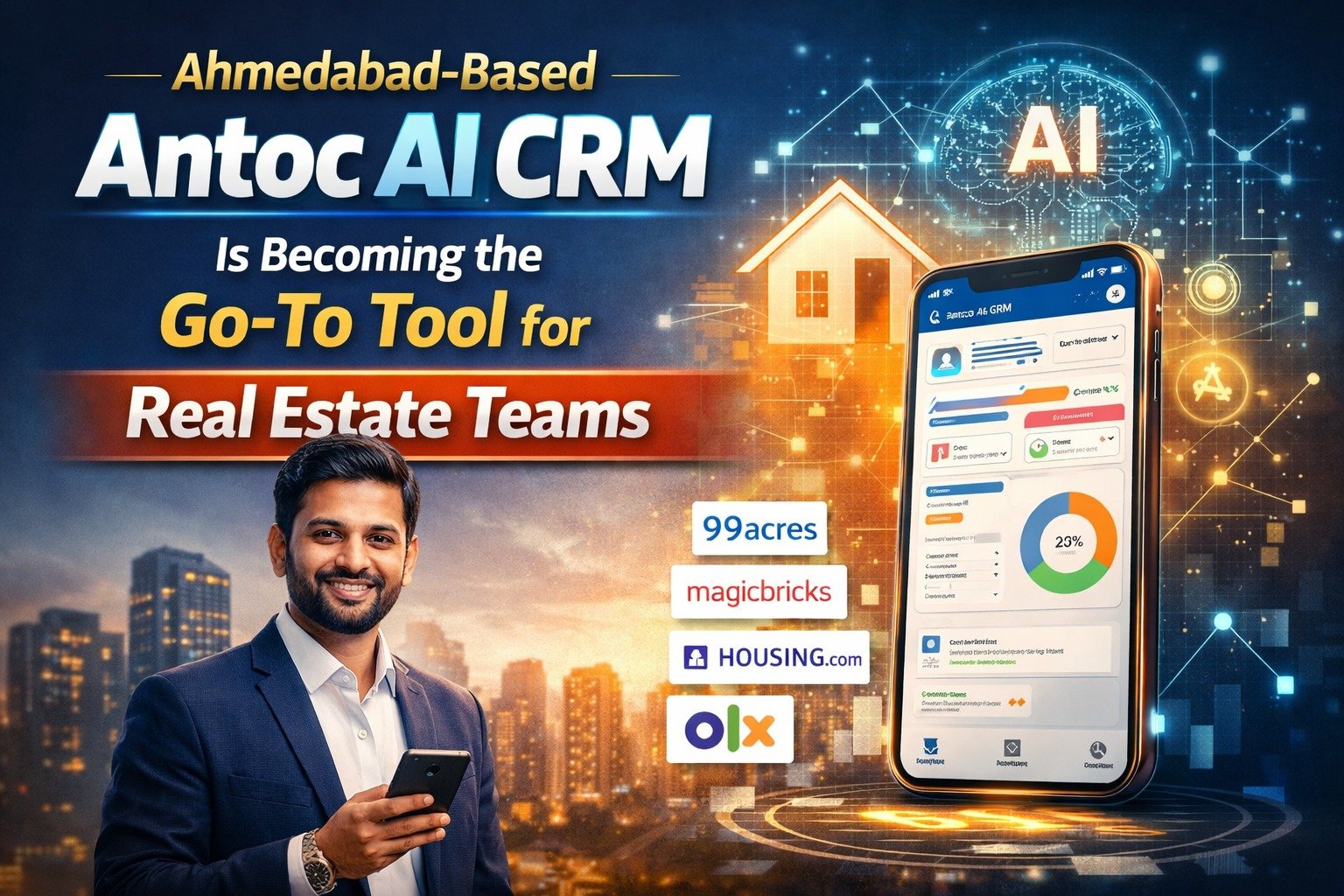 Ahmedabad-Based Antoc AI CRM Is Becoming the Go-To Tool for 100+ Real Estate Teams