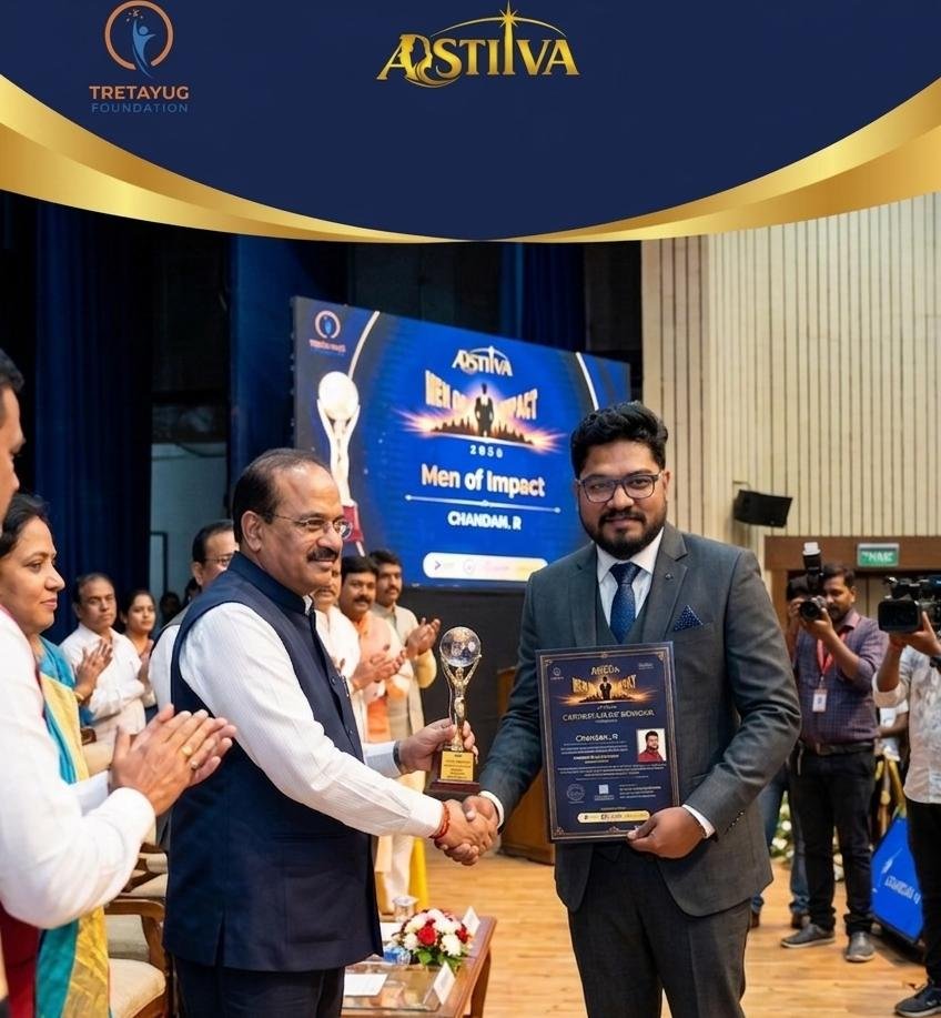 The successful Karnataka based prominent businessman, “Chandan MRC” Honored with Prestigious ‘Men of Impact 2026’ Award for Leadership and Social Excellence in BENGALURU, KARNATAKA