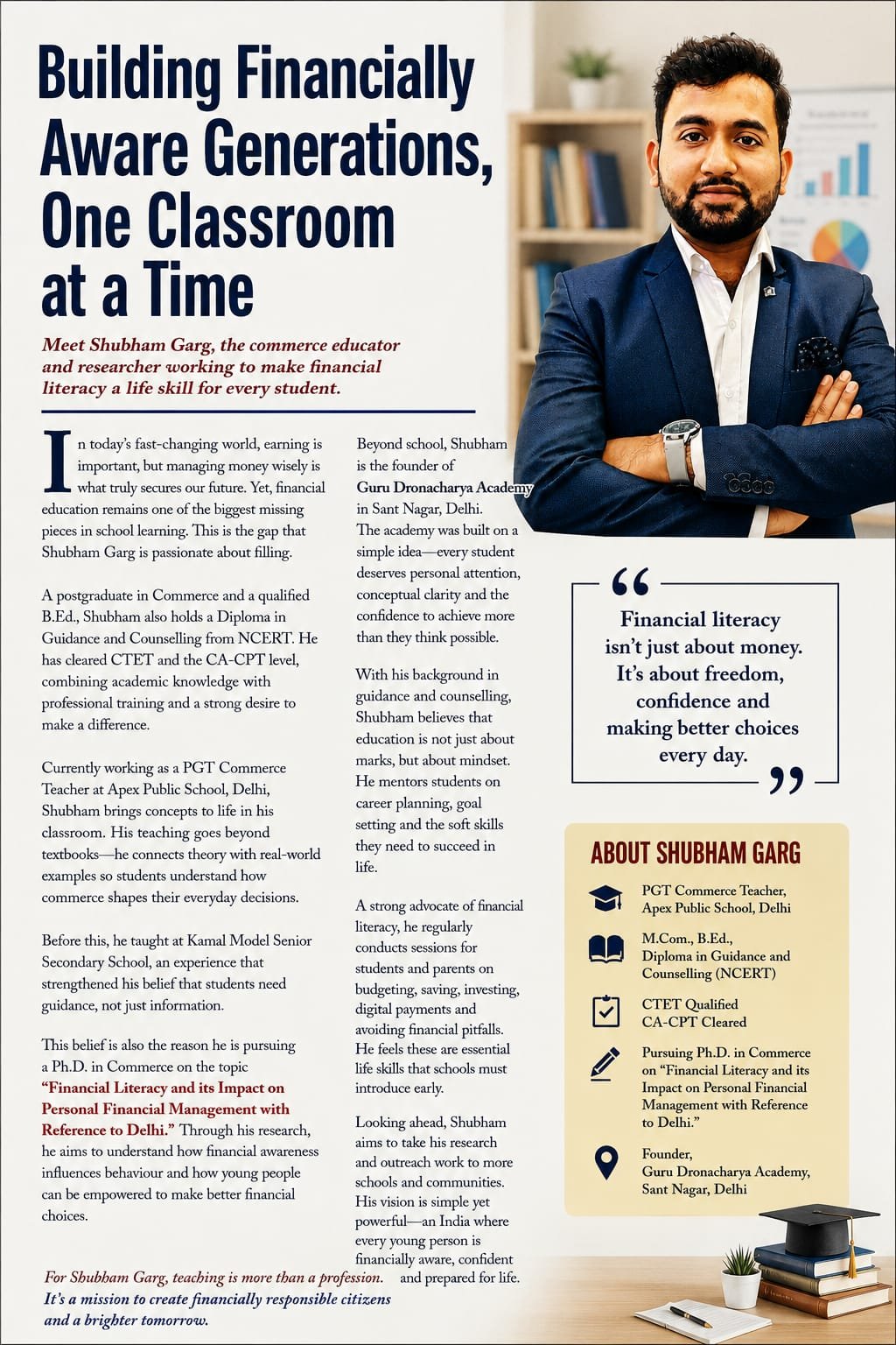 Meet Shubham Garg: The Commerce Educator on a Mission to Make Financial Literacy a Life Skill