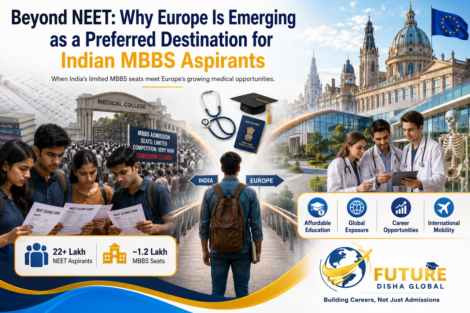 “With NEET competition reaching unprecedented levels and private medical education becoming increasingly expensive, a growing number of Indian students are exploring European medical universities as a pathway to affordable, globally recognized medical careers.”
