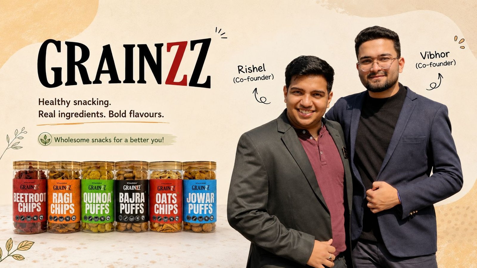 The Story of GRAINZZ How Two Young Delhi Founders Are Reimagining Everyday Indian Snacking