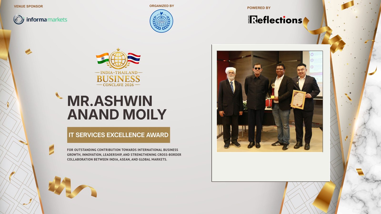 Ms. Hana Motiwala Receives “Women Entrepreneur of the Year” Award at India–Thailand Business Conclave 2026