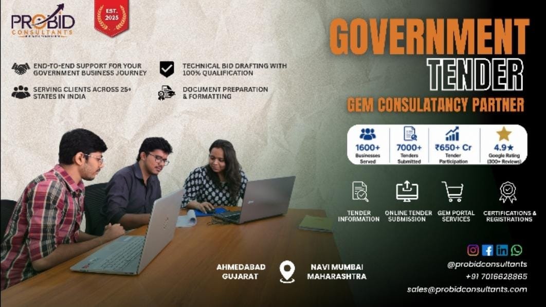 ProBid Consultants LLP Strengthens Its Position as a Trusted Government Tender & GeM Consultancy Partner Across India