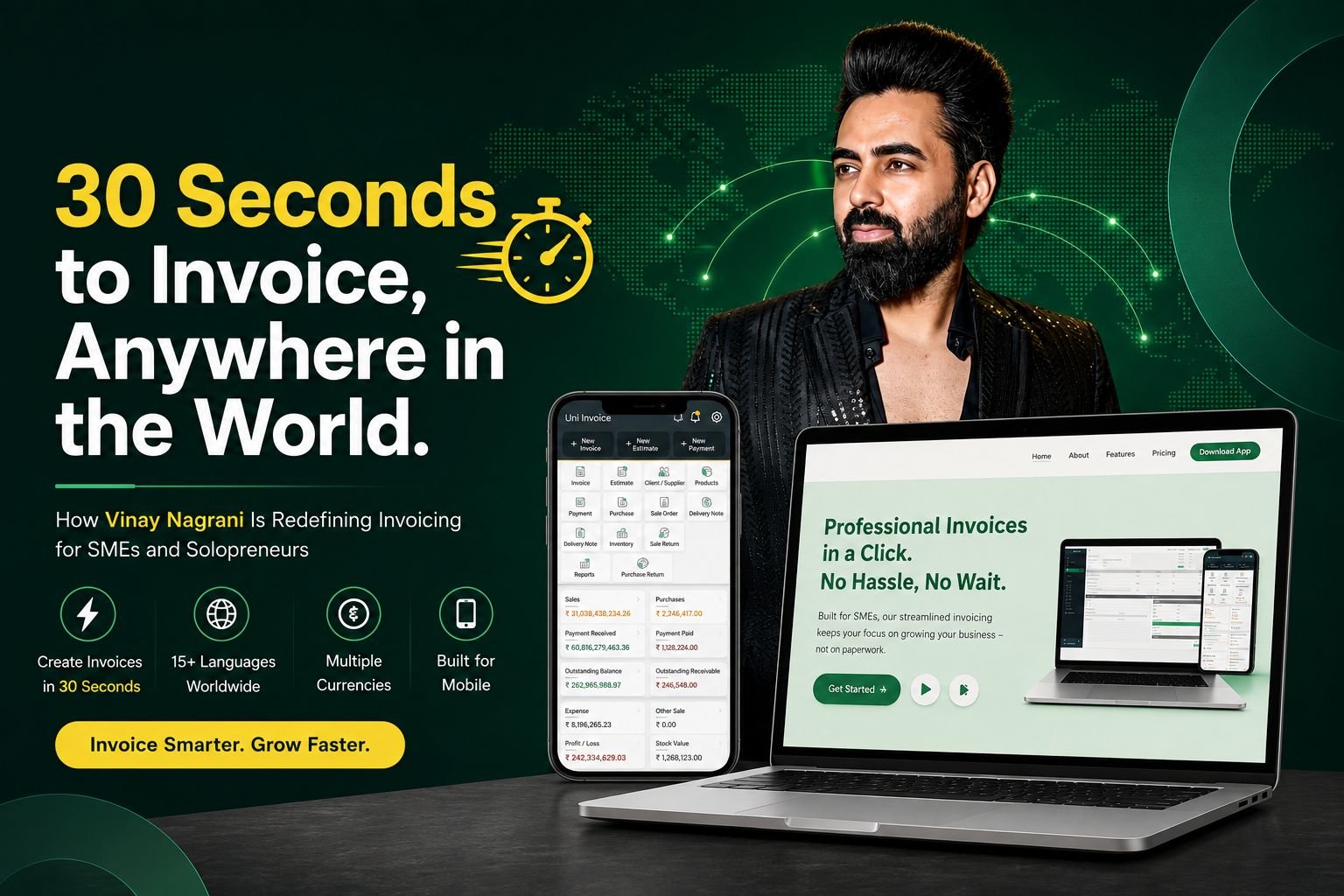 30 Seconds to Invoice, Anywhere in the World:How Vinay Nagrani Is Redefining Invoicing for SMEs and Solopreneurs