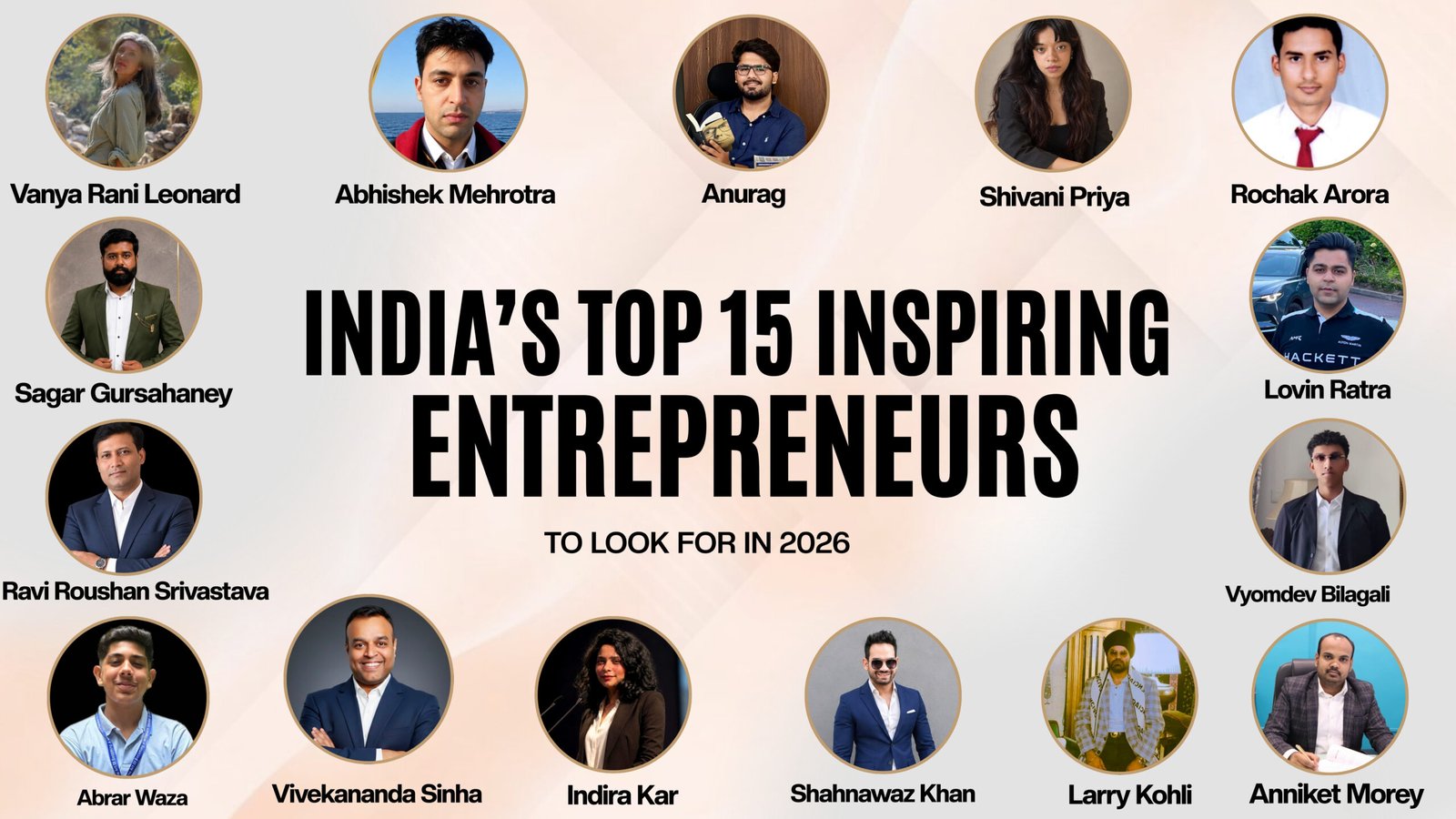India’s 15 Inspiring Entrepreneurs to Look Out for In 2026